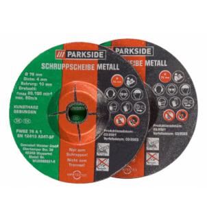 Parkside Метални шлифовъчни дискове PWSZ 76 A1- (грубо шлифоване)